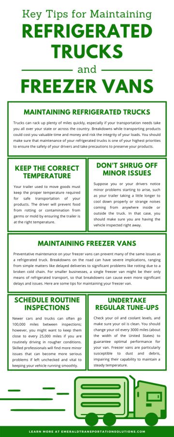 Key Tips for Maintaining Refrigerated Trucks and Freezer Vans