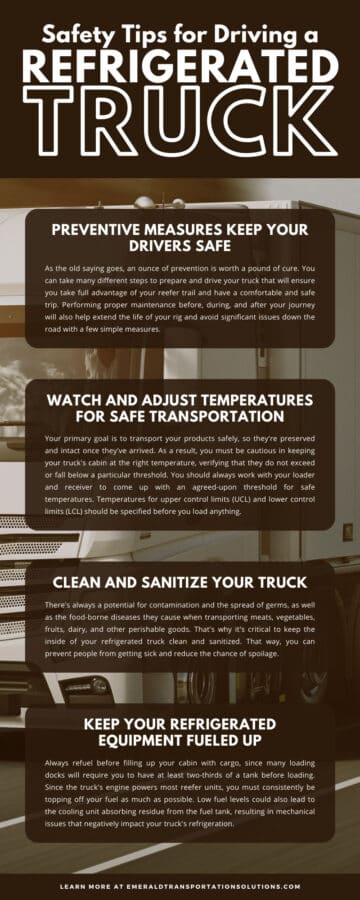 Safety Tips for Driving a Refrigerated Truck